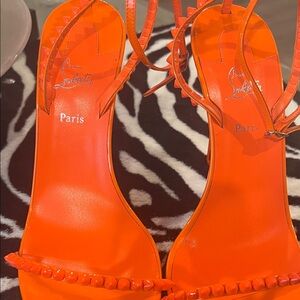 Christian Louboutin Bright Orange Sandals